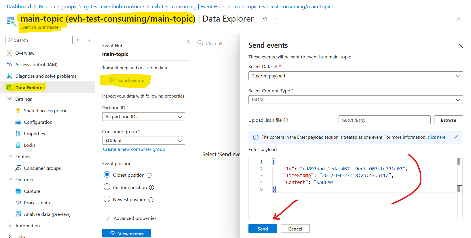 Azure Event Hubs Data Explorer