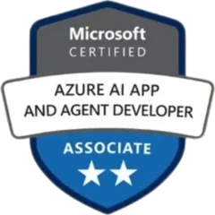 Microsoft Certified: Azure AI Apps and Agents Developer Associate (AI-103) badge