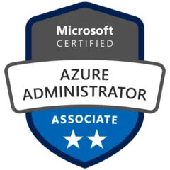 Microsoft Certified: Azure Administrator Associate (AZ-104) badge