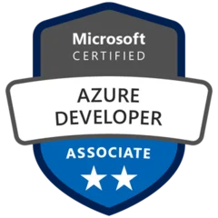 Microsoft Certified: Azure Developer Associate (AZ-204) badge