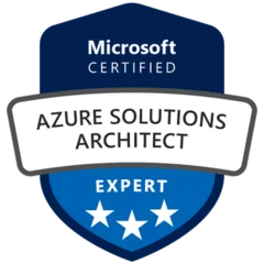 Microsoft Certified: Azure Solutions Architect Expert (AZ-305) badge